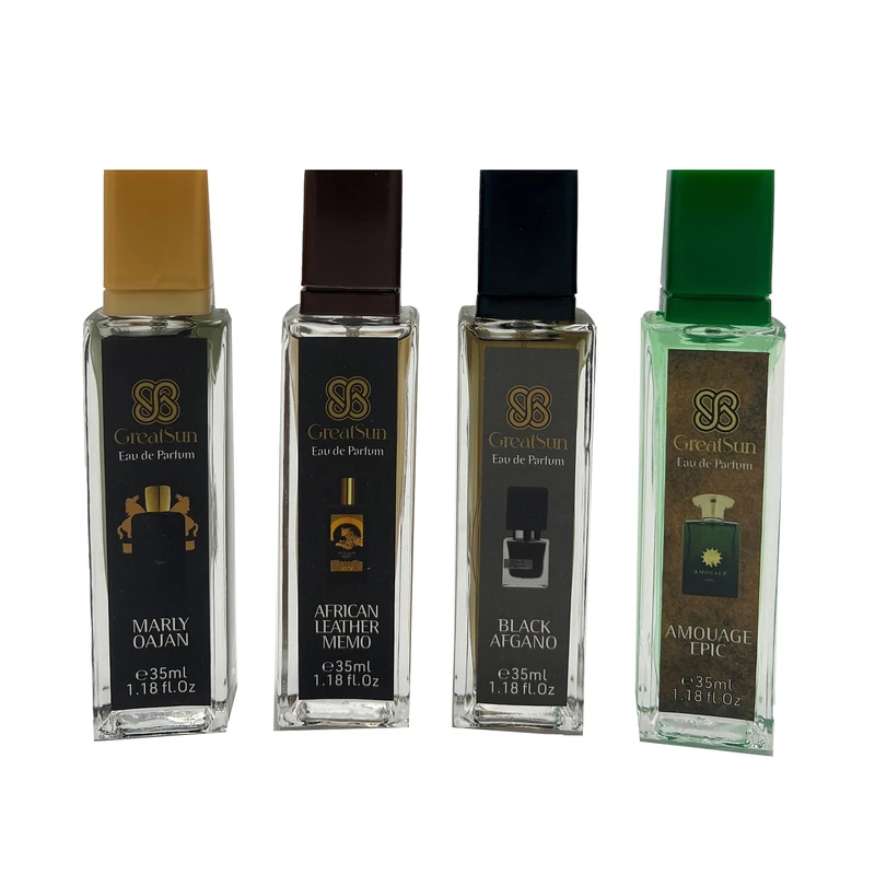 عطر جیبی مردانه گریت سان مدل GS420 با رایحه تلخ و گرم حجم 35 میلی لیتر بسته 4 عددی