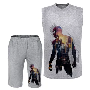 ست تاپ و شلوارک مردانه مدل مردعنکبوتی A324