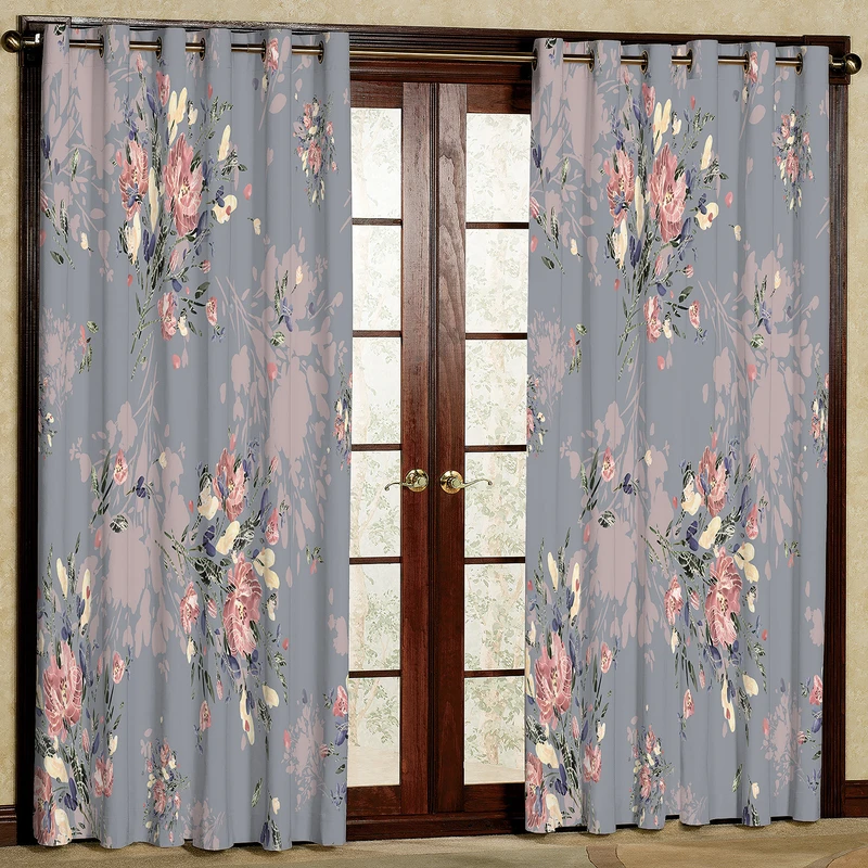 پرده مدل گلدار مخمل پانچی کد 2361 سایز 200x140 سانتی متر