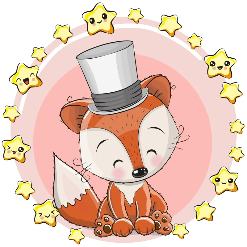 استیکر دیواری باروچین طرح روباه مهربون