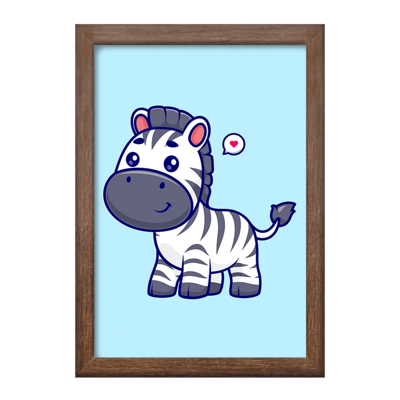 تابلو خندالو طرح حیوانات بامزه گورخر کد 29728