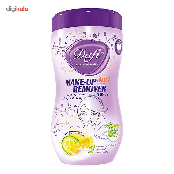دستمال مرطوب دافی مدل 3in1 بسته 70 عددی