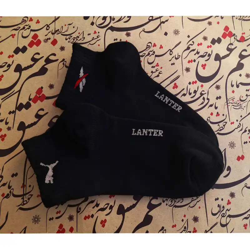 جوراب  مردانه لنتر مدل مچی کد BW 08 مجموعه 8 عددی