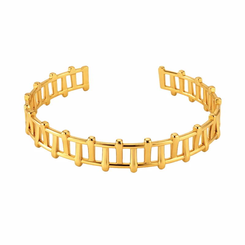 دستبند النگویی زنانه مدل بنگل هندسی B205G