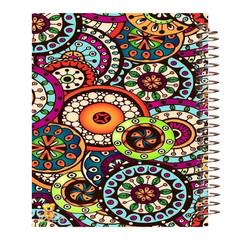 دفتر نقاشی 50 برگ بانیبو مدل چرخ های رنگی کد 357