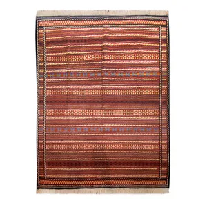 گلیم دستباف سه و نیم متری طرح سراسر مدل AA36