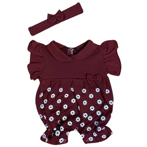 ست سرهمی و هدبند نوزادی مدل گل