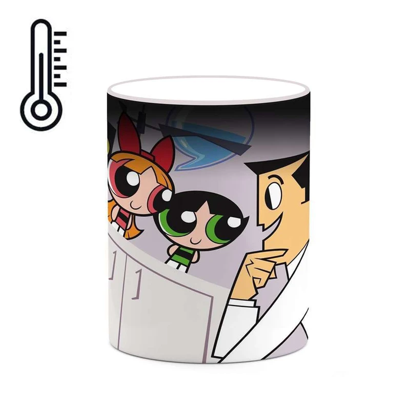 ماگ حرارتی کاکتی مدل کارتون The Powerpuff Girls کد mgh23455