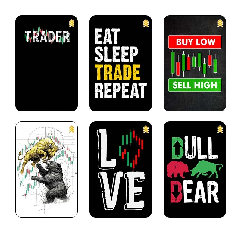 استيکر کارت کارنيکا طرح Trader کد 98212 مجموعه 6 عددی