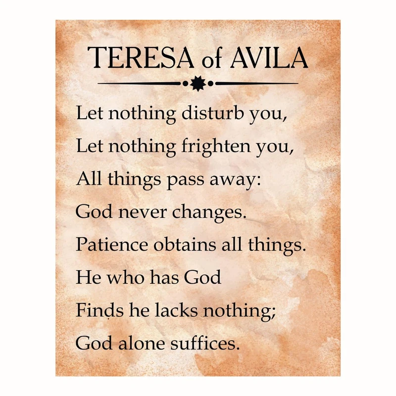 پوستر مدل ترزا از آویلا هیچ چیزی را آشفته نکنید