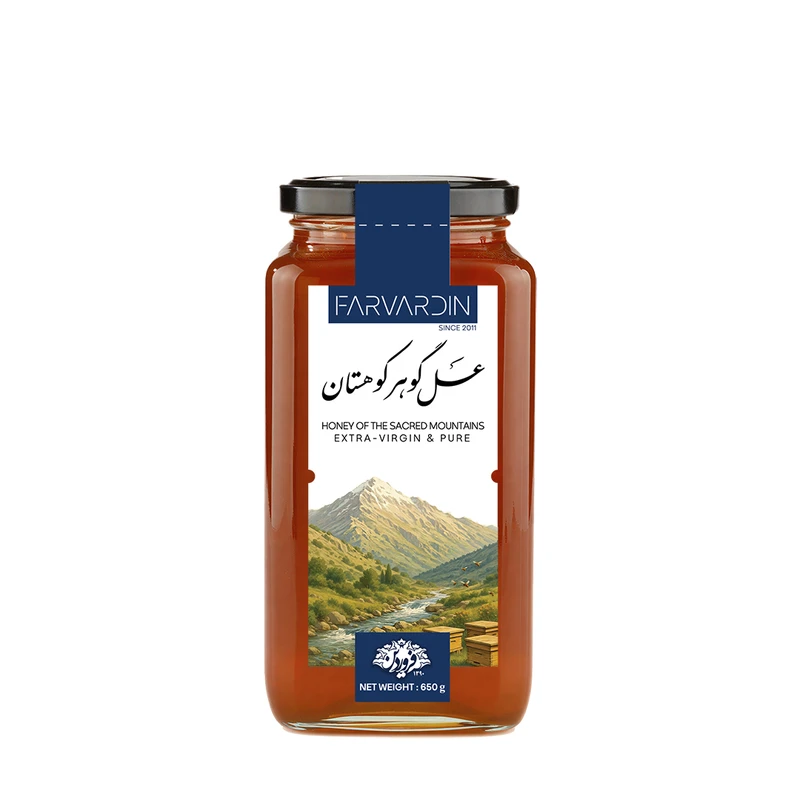 عسل طبیعی چهل گیاه کوهستان فروردین - 650 گرم