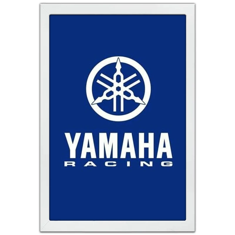 تابلو بکلیت طرح لوگو یاماها YAMAHA مدل W-po1901 فریم سفید