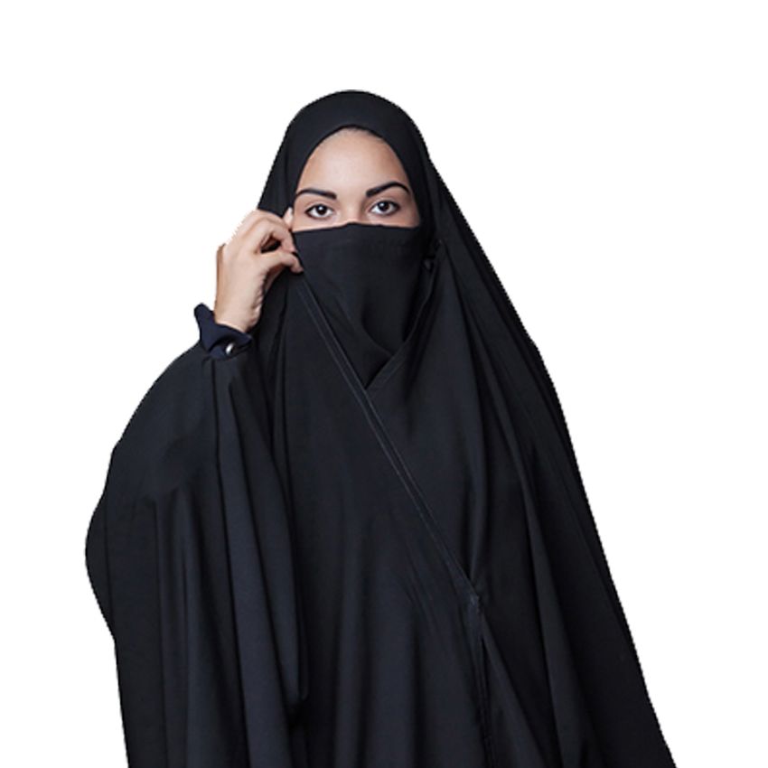 چادر عبایی حجاب فاطمی مدل بیروتی حریر الاسود کد Har5510 -  - 3