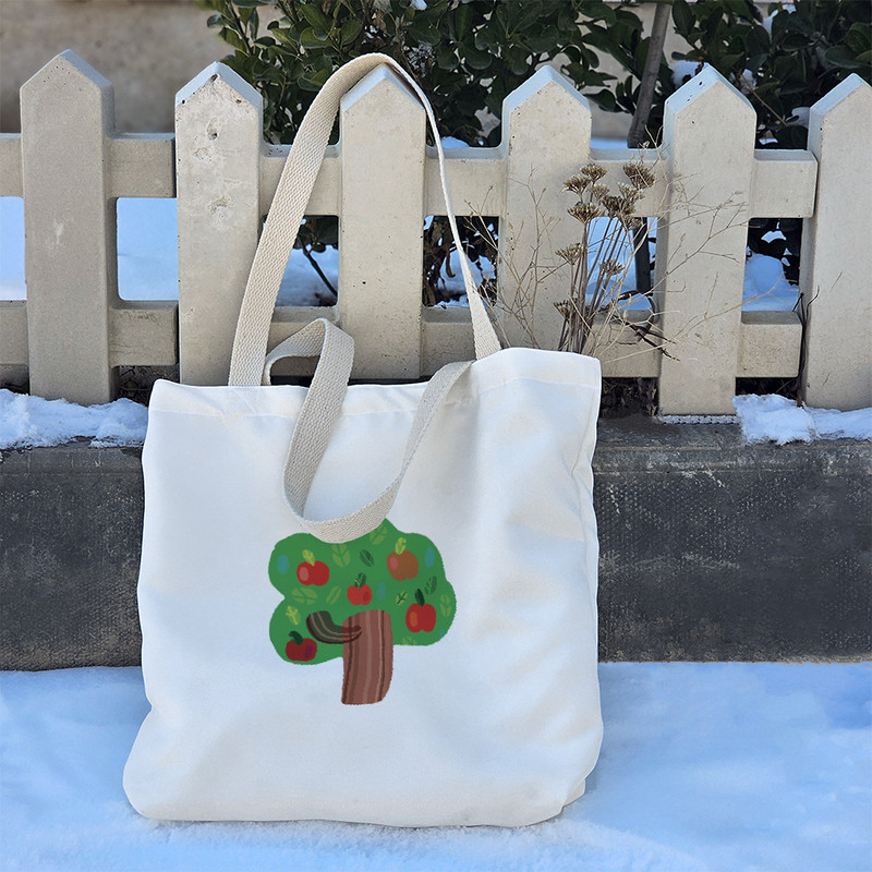 ساک خرید خندالو مدل درخت سیب کد H1717