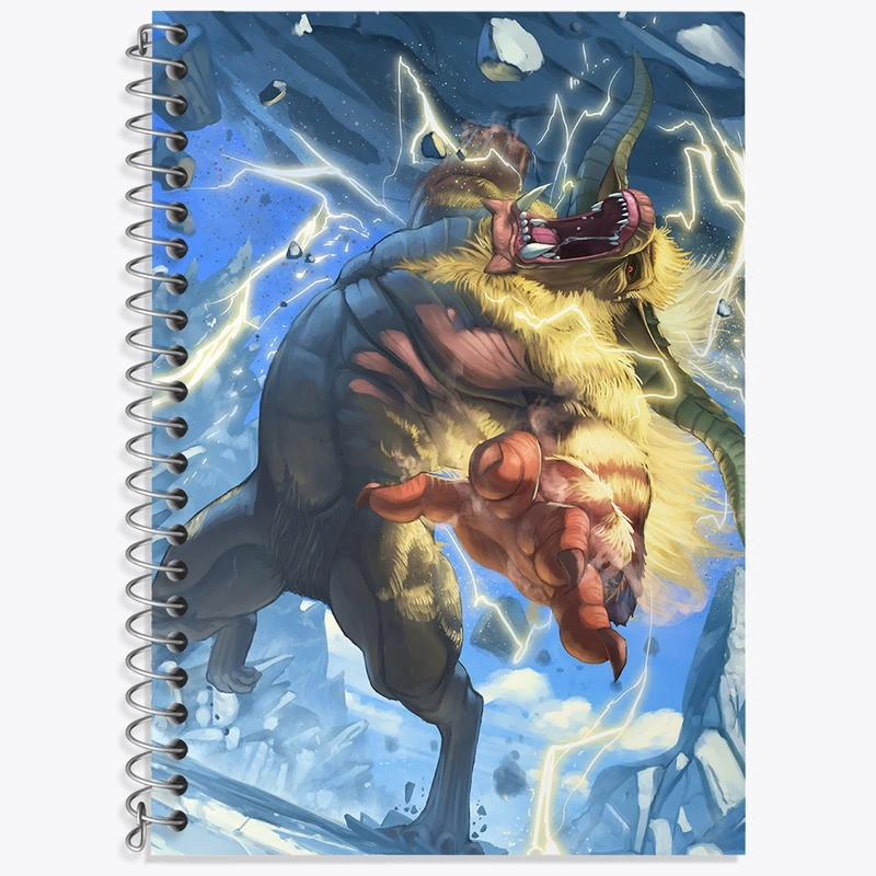 دفتر زبان 50 برگ خندالو مدل دو خط طرح بازی شکارچی هیولا (Monster Hunter) کد 33263