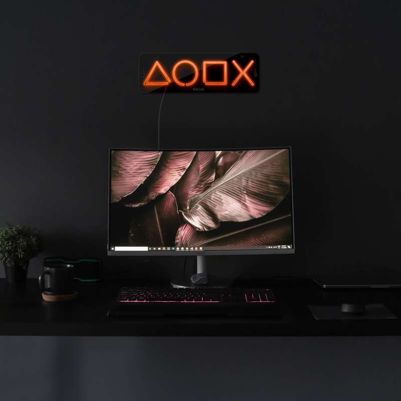 چراغ دیواری نئون دیزاین مدل Ps-Keys-BL_ORG