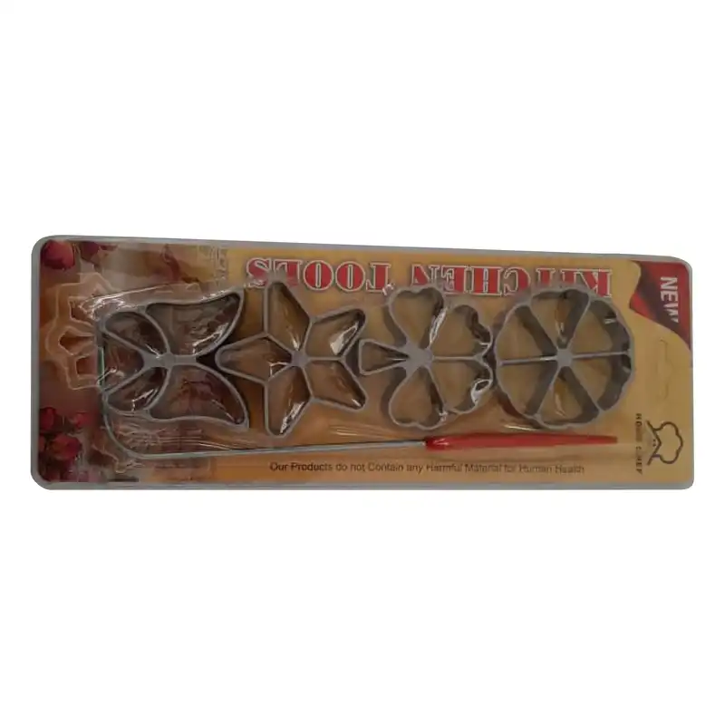 قالب شیرینی پزی طرح پنجره ای  مدل pe17 بسته 4 عددی