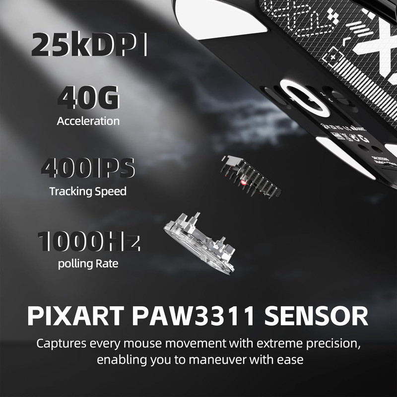ماوس بی سیم گیمینگ اتک شارک مدل G3 Pro With RGB Charging Dock