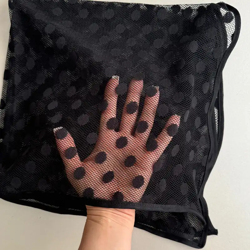 روسری زنانه مدل توری فانتزی خالخالی توپ توپی قواره ۷۵ تابستانی