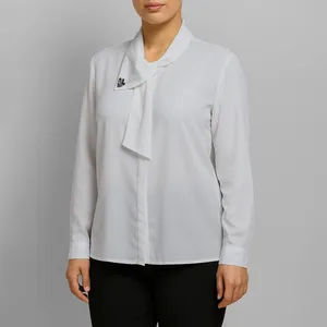 شومیز آستین بلند یقه کراواتی زنانه تولیکا مدل 32950