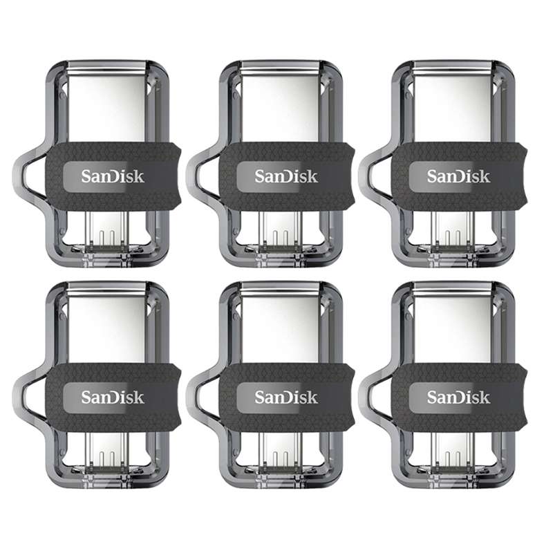 فلش مموری سن دیسک مدل Ultra Dual Drive M3.0 ظرفیت 16 گیگابایت بسته 6 عددی