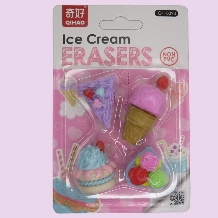 پاک کن مدل فانتزی مینیاتوری کیک بستنی دسر کد 02 مجموعه 4 عددی