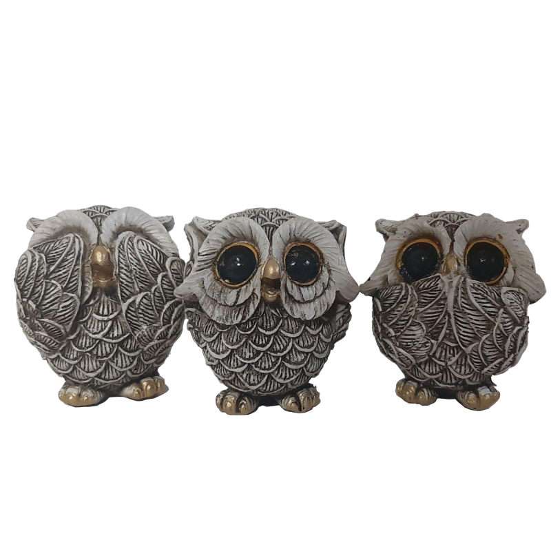 مجسمه کولاک مدل جغد مجموعه 3 عددی