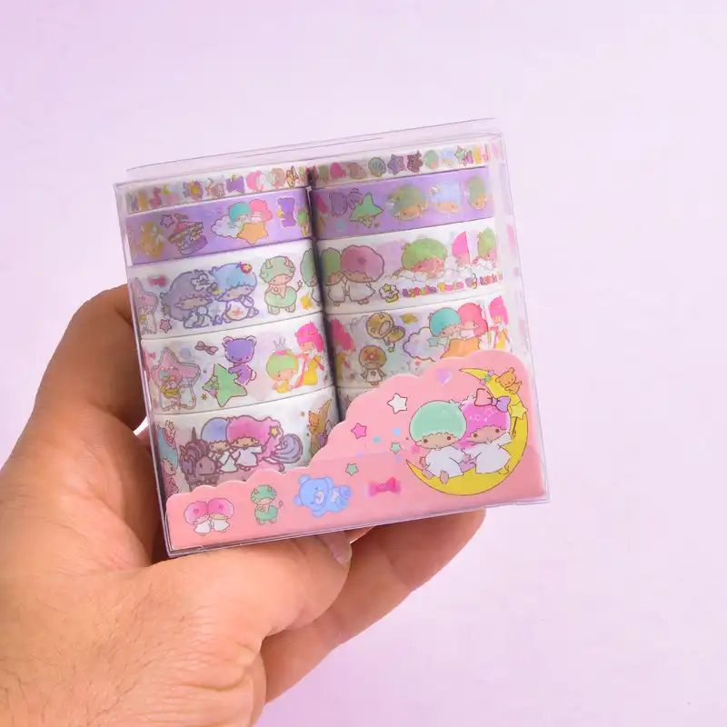 چسب نواری مدل واشی طرح LITTLE STARS بسته 10 عددی