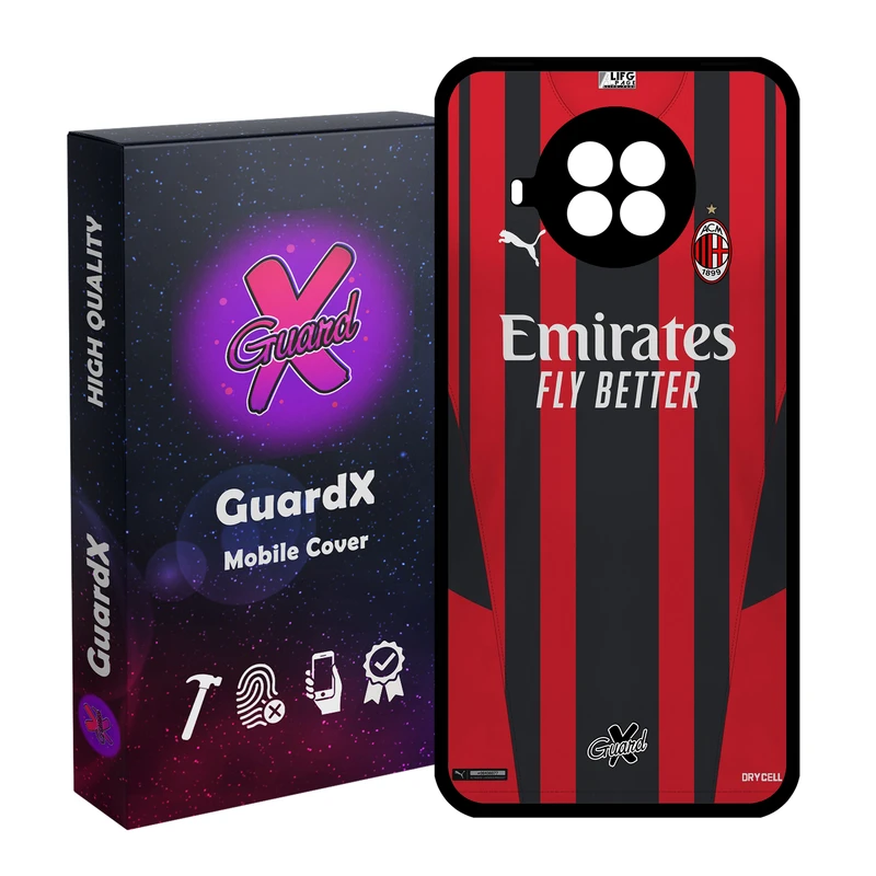 کاور گارد ایکس طرح AC Milan مدل Glass10399 مناسب برای گوشی موبایل شیائومی Mi 10T Lite / Mi 10I 5G / Redmi NOTE 9 PRO 5G