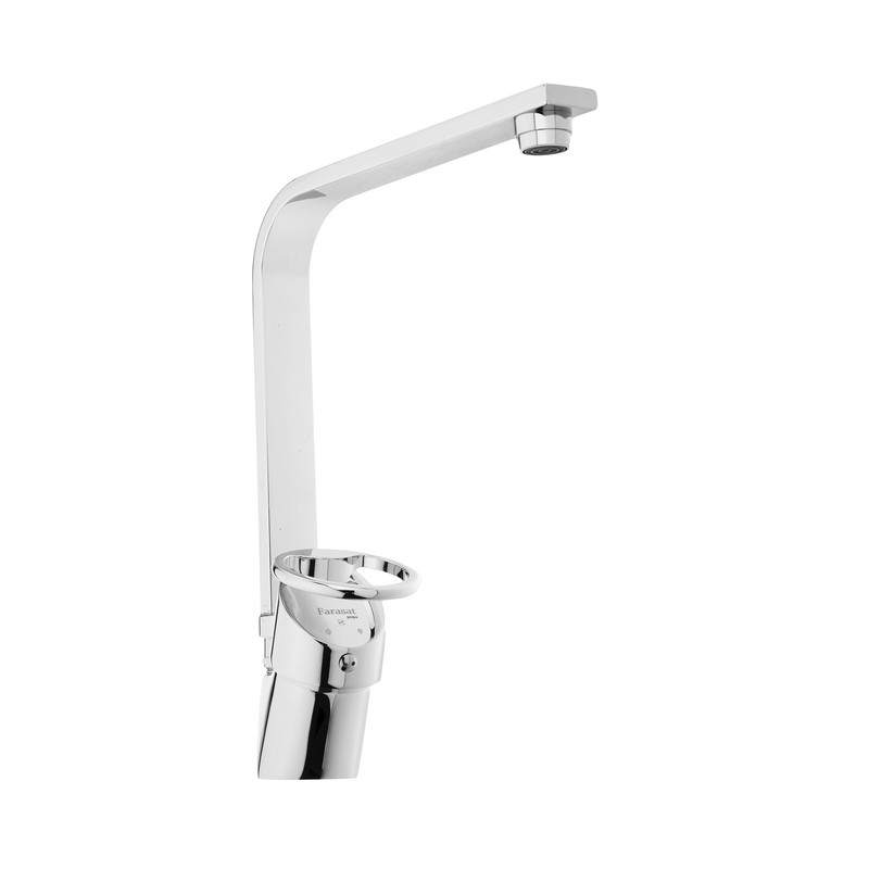 ست شیرآلات فراست پویا مدل حلقه ای به همراه علم دوش حمام و شلنگ توالت