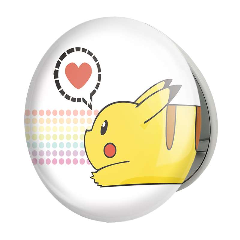 آینه جیبی خندالو طرح پیکاچو انیمه پوکمون مدل تاشو کد 17334