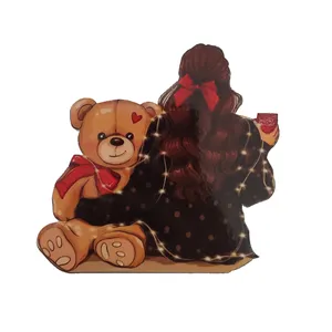 تاپر تزیین کیک مدل دختر و خرس کد 23