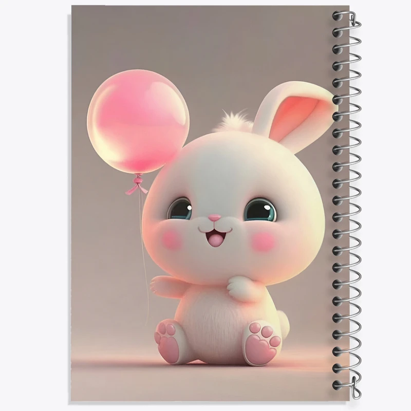 دفتر شطرنجی 50 برگ خندالو طرح خرگوش کیوت کد N4088