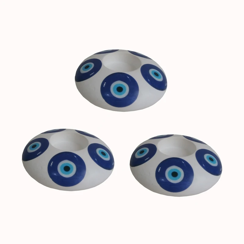 جاشمعی گچی مدل چشم نظر کد ch1 بسته 3 عددی