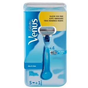 خود تراش ژیلت مدل Venus Close & Clean به همراه یدک اصلاح بسته 5 عددی