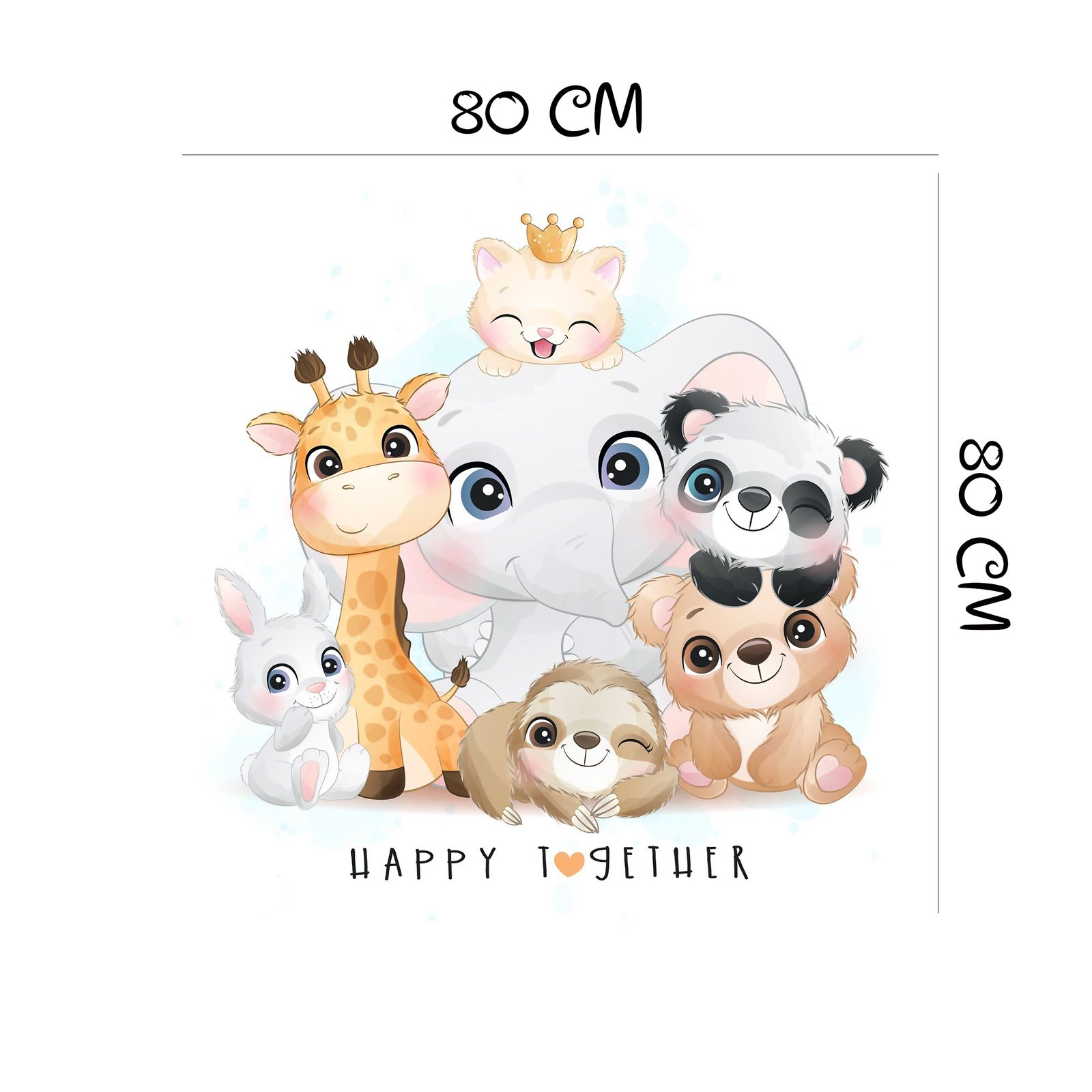 استیکر دیواری کودک مدل Happy -  - 2