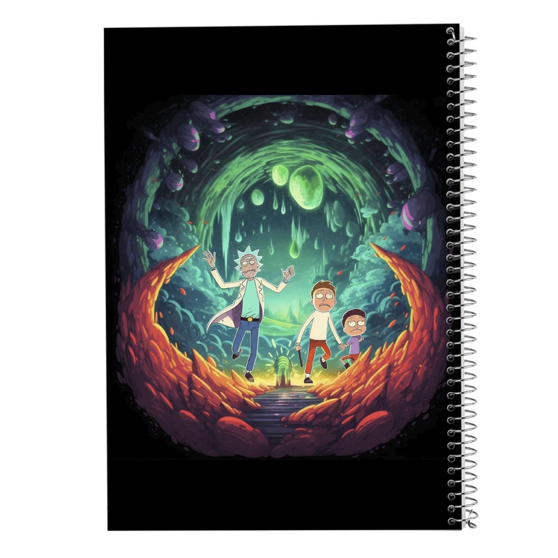 دفتر ژورنال نویسی 50 برگ مدوپد مدل نقطه ای طرح ریک اند مورتی rick&morty کد DF10856