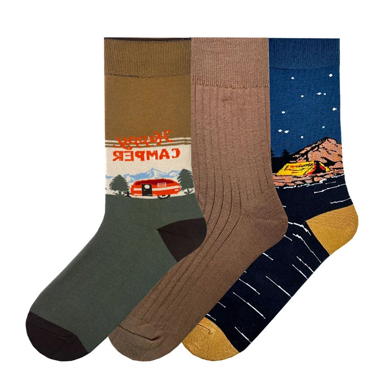 جوراب ساق بلند زنانه ال سون مدل شب کیهانی کد PH1155 بسته 3 عددی