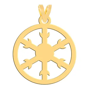 آویز گردنبند طلا 18 عیار زنانه فرشته مدل برف WNL-000560