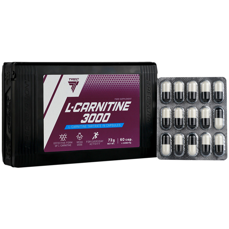 کپسول ال کارنیتین 3000 ترِک نوتریشن بسته 60 عددی