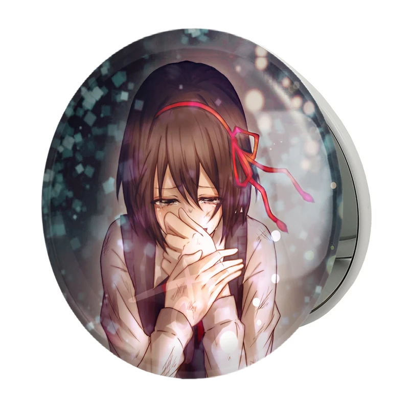 آینه جیبی خندالو طرح میتسویا میامیزو انیمه یورنیم Your Name مدل تاشو کد 16263 