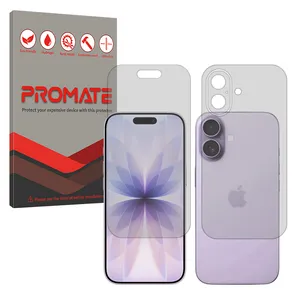 Promate transparent screen protector suitable for Apple iPhone 17 Mobile phone along with the back protector