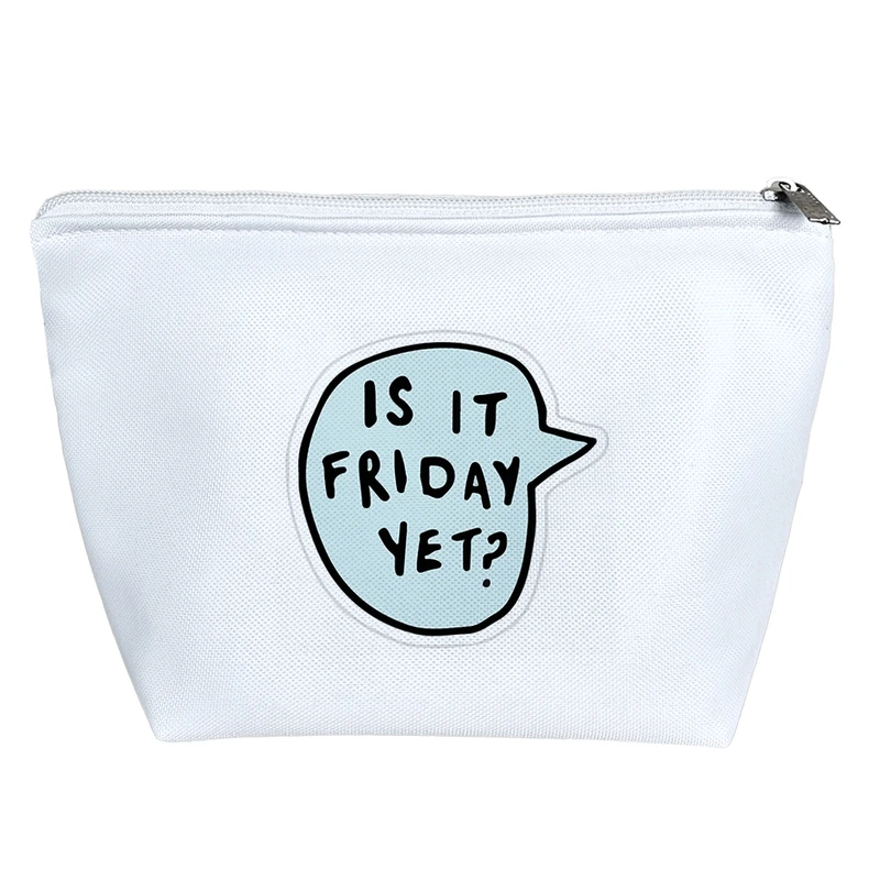 کیف لوازم آرایش دخترانه خندالو مدل متن نوشته کد 7975