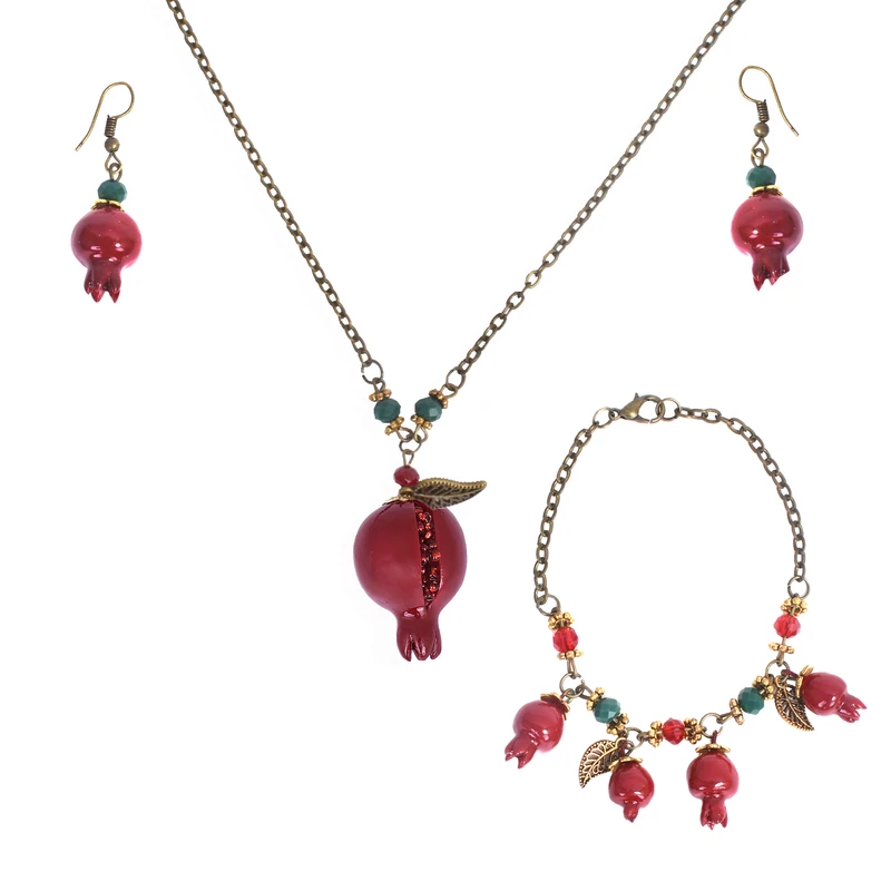 نیم ست زنانه طرح انار کد 012