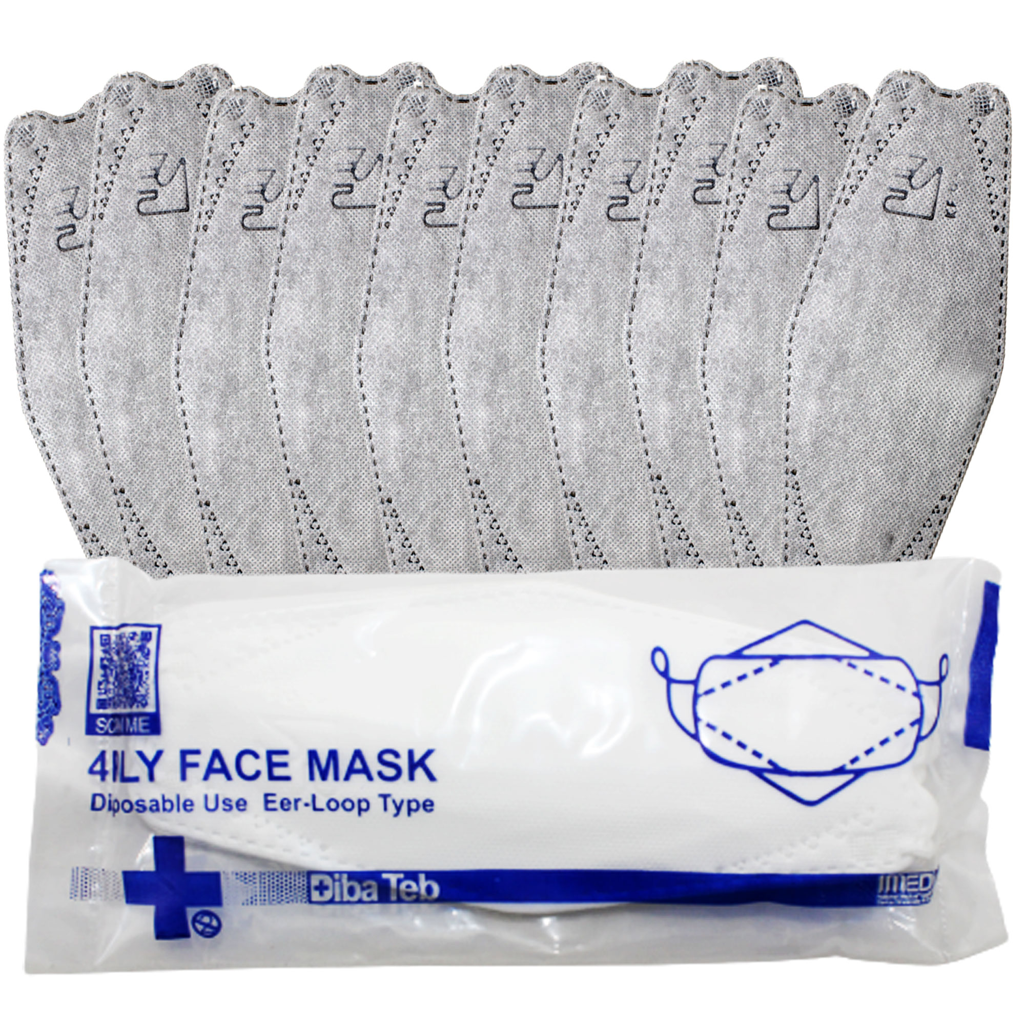 ماسک تنفسی دیباطب مدل 3dبسته 10 عددی