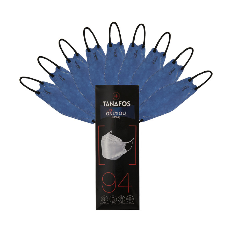 ماسک تنفسی اونلی یو طرح سه بعدی مدل تنفس کد Dk-Blu 612 بسته 25 عددی
