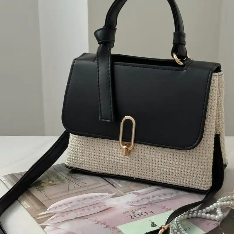 کیف دستی زنانه مدل دو خونه کنفی