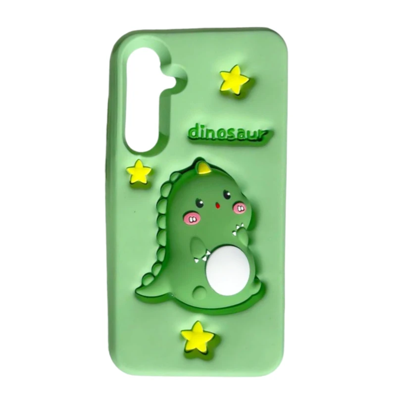 کاور مدل سیلیکونی طرح دایناسور سبز مناسب برای گوشی موبایل سامسونگ Galaxy A35