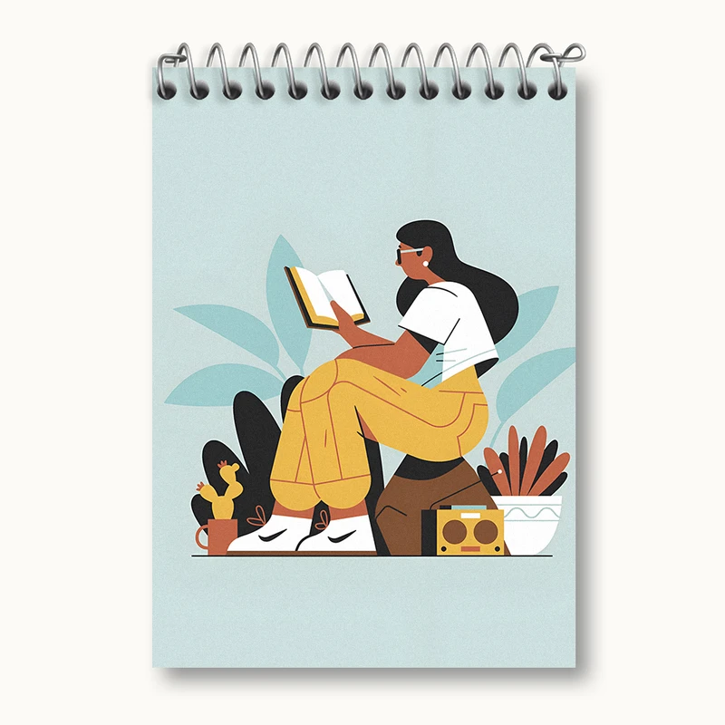 دفتر یادداشت 50 برگ خندالو طرح دختر عشق کتاب کد N5664