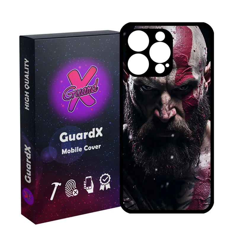 کاور گارد ایکس طرح God of War مدل Glass10737 مناسب برای گوشی موبایل اپل iPhone 14 Pro Max
